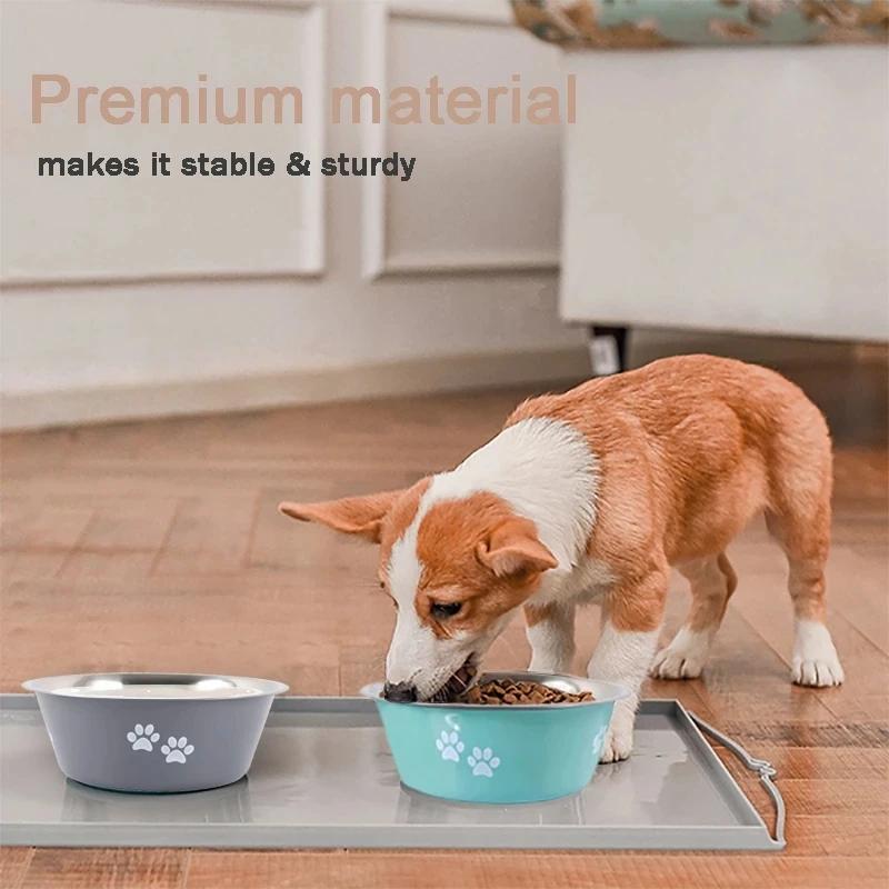 IVYPET Custom Logo Dog Bowl Stainless Steel Pet Feeding Metal Dog Food Bowls supplier