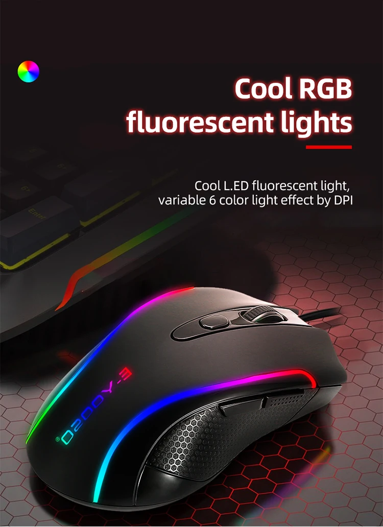 Custom Wired Mice Gamer X7 Usb 7d Rgb Led 6400dpi Dpi Ergonomics Pc ...