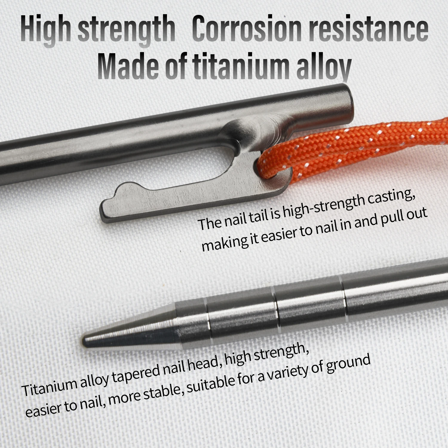 Titanium Alloy Tent Accessories, Titanium Alloy Stakes Pegs