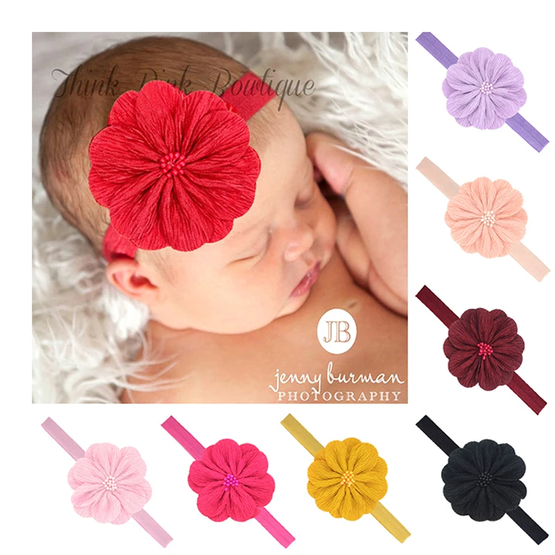 Fascia Capelli Bambina Fascia Per Capelli A Punto Legaccio Con Fiore In Tulle Neonata CONDOR Fiocchi Capelli Bambina