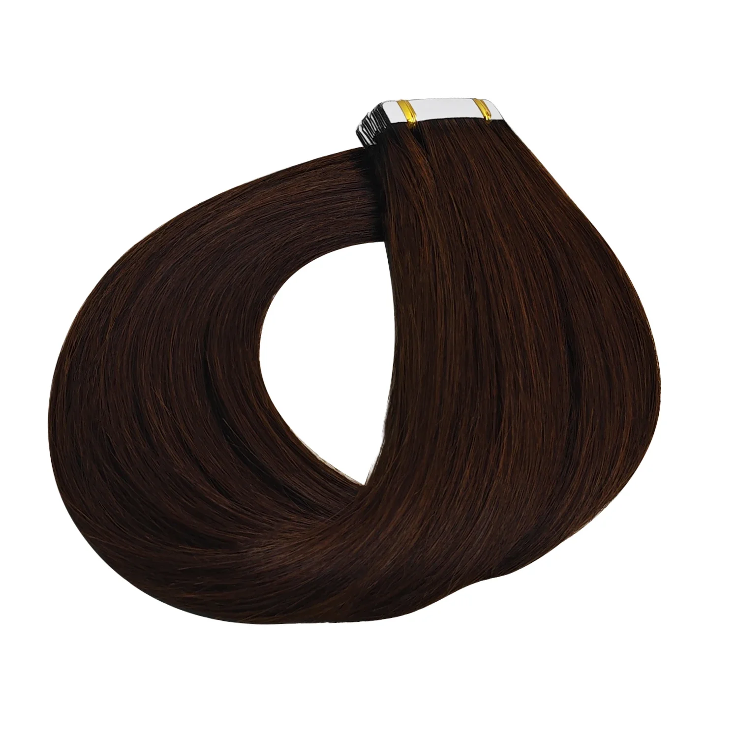 Echthaar-Extensions, 40,6–66 cm, Naturschwarz, Nr. 1, 100 % Remy-Hauttresse, selbstklebend, zum Aufkleben für den Salon, hohe Qualität_voghion.com