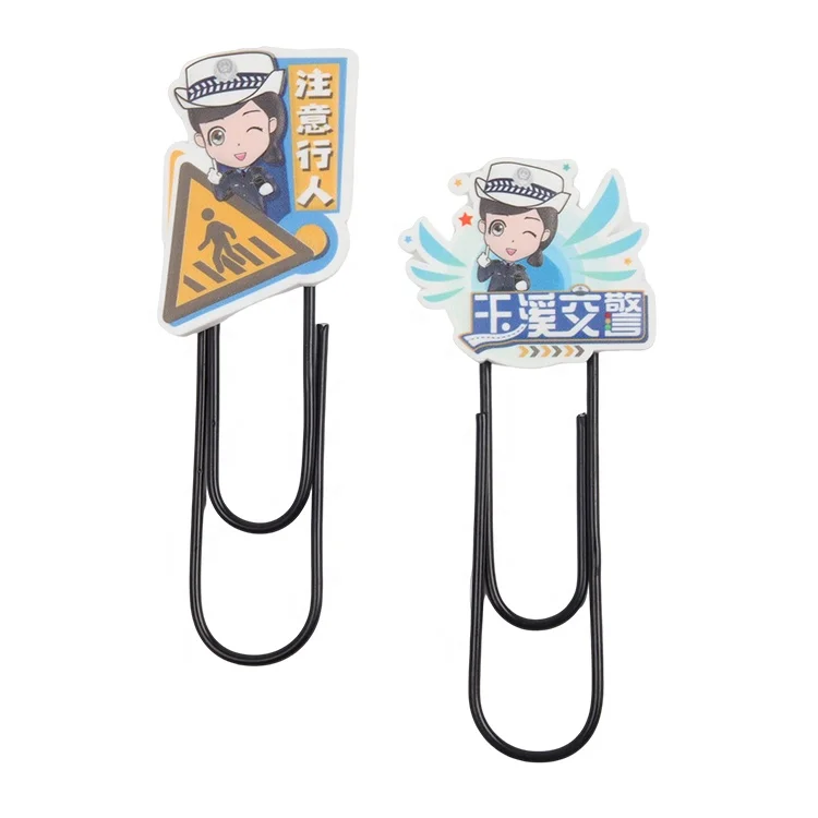 Мягкая Закладка из ПВХ оптовая продажа зажим для бумаги с мультяшным логотипом