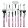 Brocha de maquillaje rosa de 15 piezas