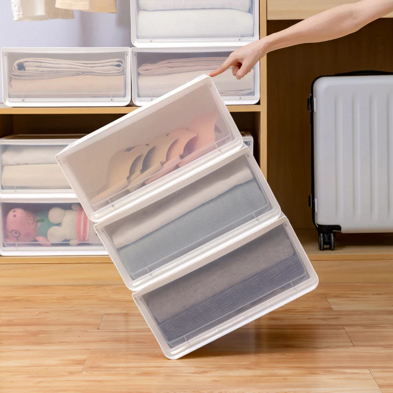 Home Organizers Plastic Stackable Drawers Storage Box for Clothing Clothes Toys Sundries Organizer