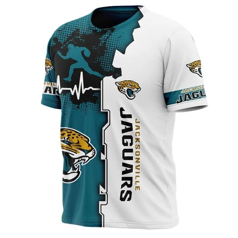 Wholesale 2022 Custom Print Football Team Falcons Jaguars Jets Lions Logo  Unisex Short Sleeve T-shirt Summer Clothes T-shirt From m.