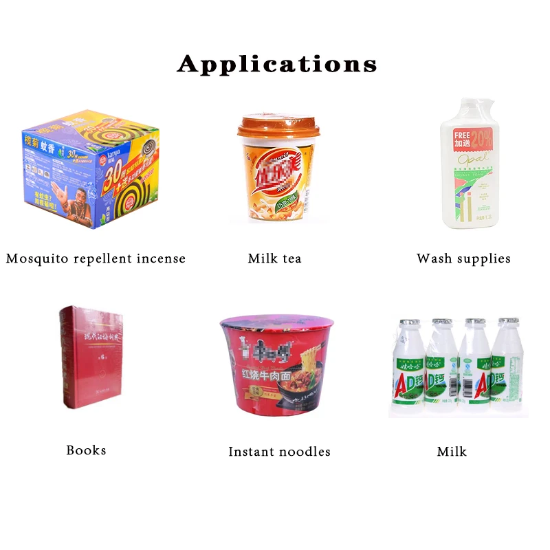 Semi Automatic Notebook Vegetables Sealing Cutting Shrink Tube Wrapping Machine Heat Tunnel Packing Machine