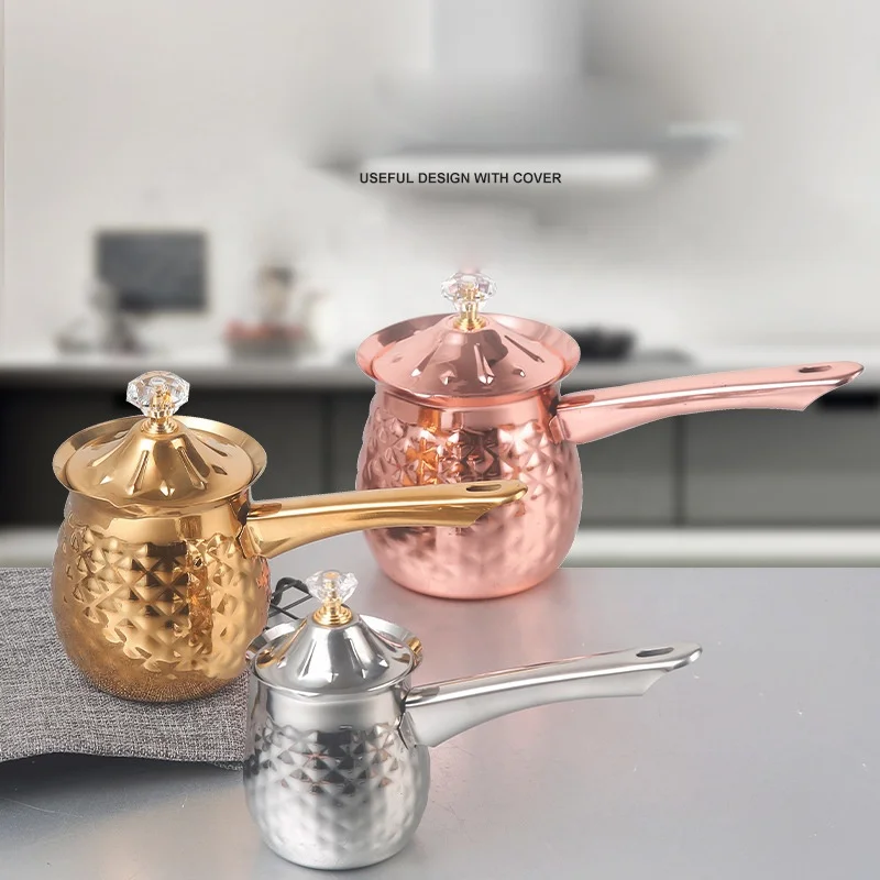 Tredoni Cezve Caffettiera Ibrik In Acciaio Inox 1 Litro – Autentica Turca Per Caffè, Tisane E Salse, Adatta Al Campeggio - 5