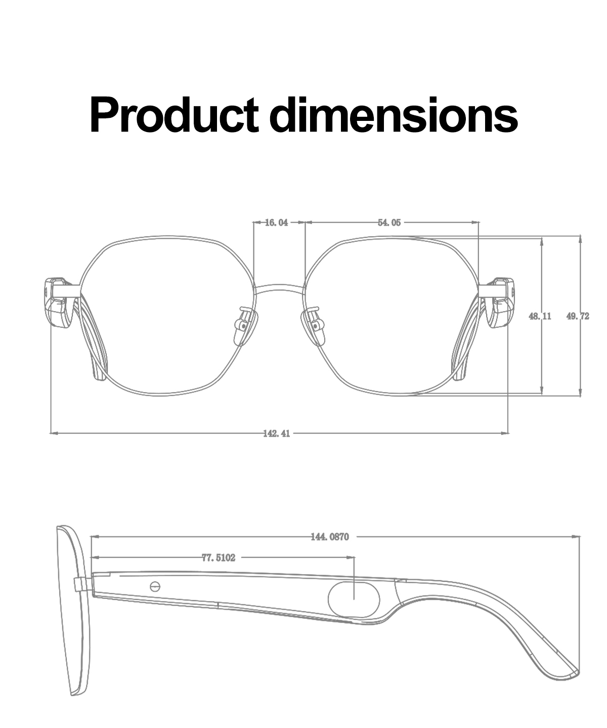 Chinese factory supplier supply  2025 W100b Smart Glasses Bt Audio Call Ai Translation Conversation Business Style Hands-free Calls Smart Wearable Headset Men - Buy Smart Glasses With Ai smart Music Glasses smart Wearable Headset bt Speaker Glasses real-time Translation Smart Glasses