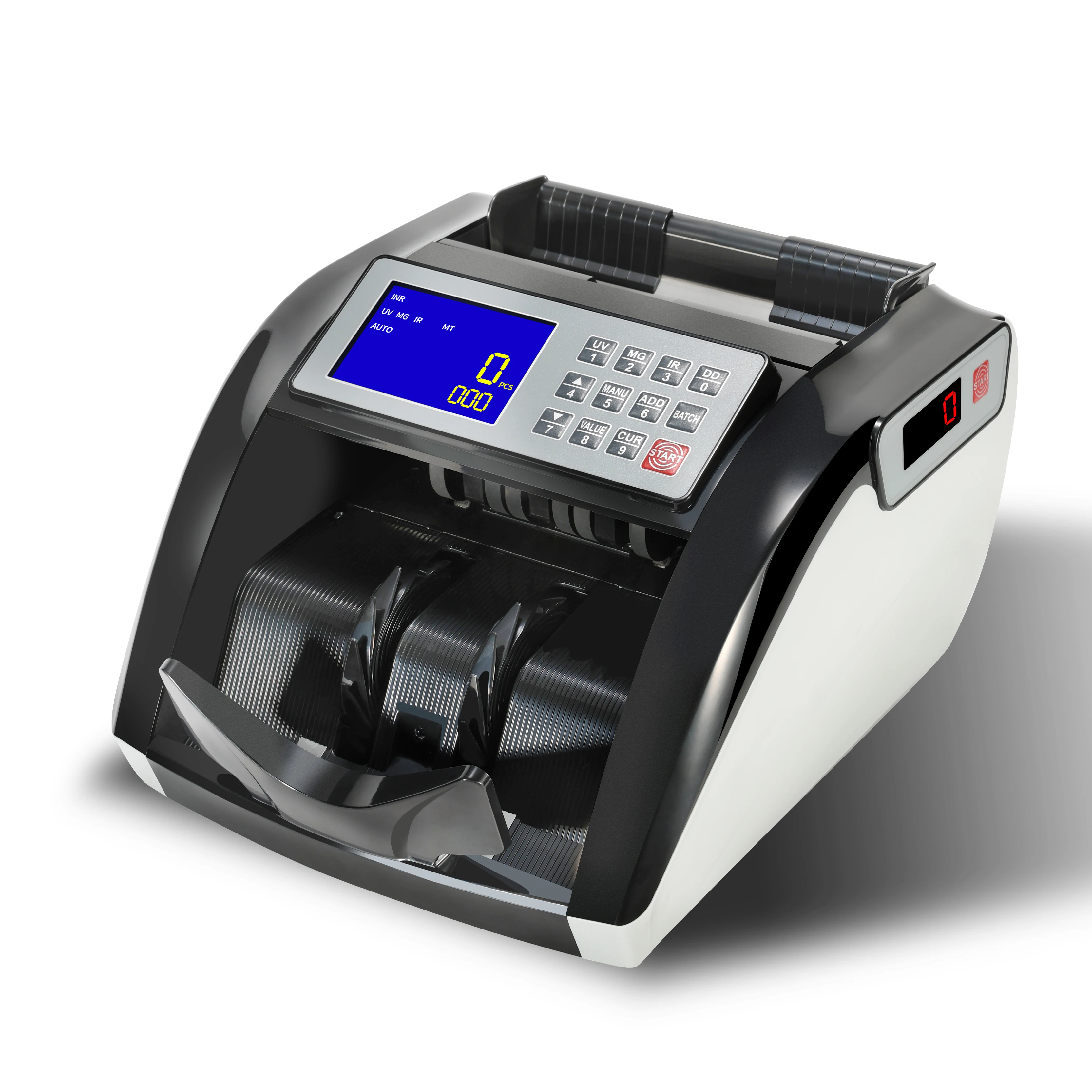 P40 Cheap Portable  Two Display TFT Touch Screen Black with UV MG IR CIS Money Counter Bill Counting Machine