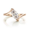 Real solid 10k gold lab diamond ring