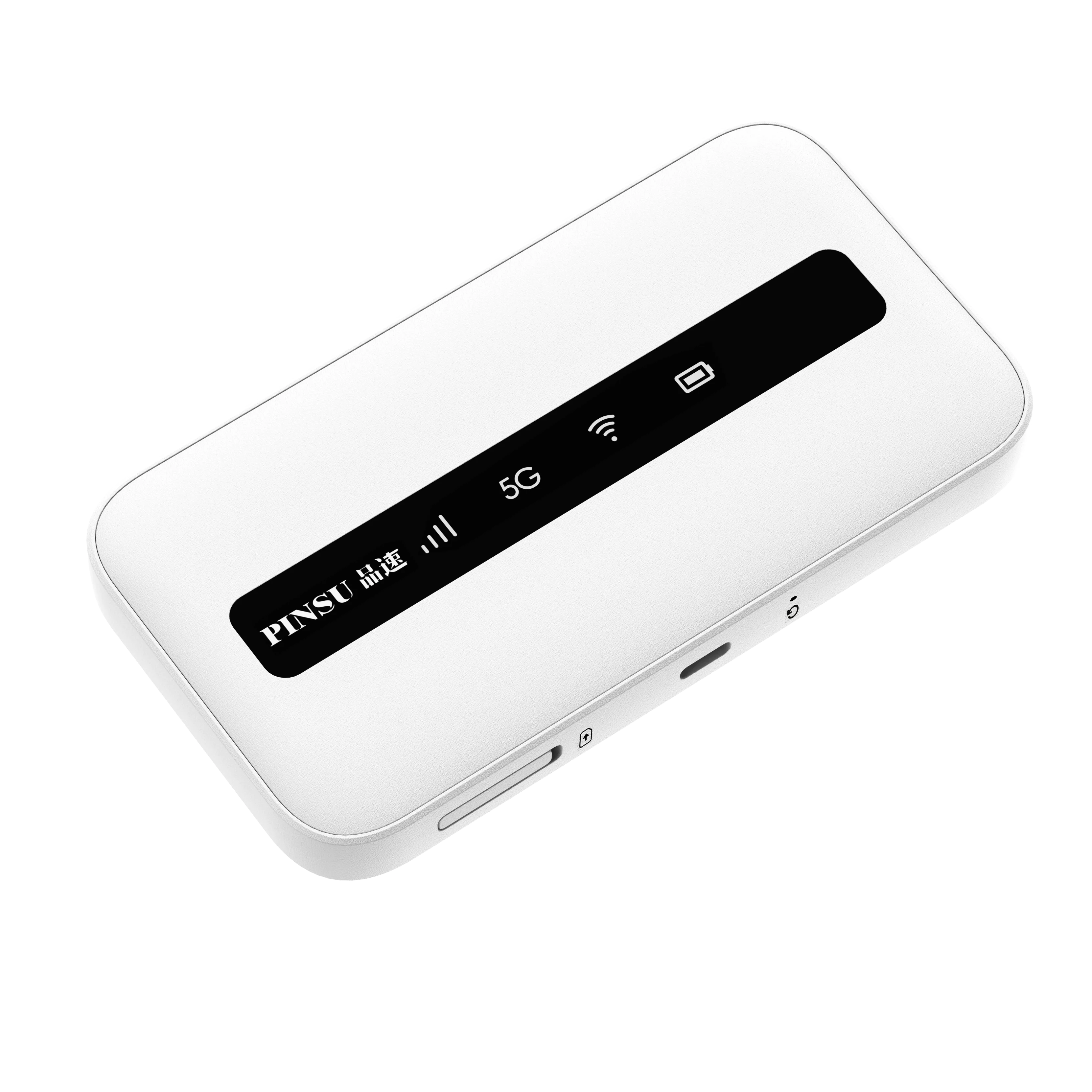 1× Pocket Router WiFi 5G Portable Wireless Mobile Hotspot Built-In 3600mAh  White