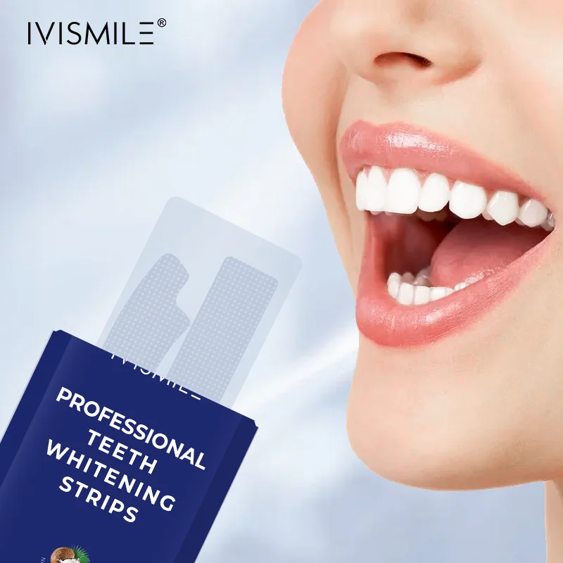 IVISMILE Free Samples Private Label Whiting Strips Teeth Whitening 30 Shades Teeth Whitening Strips for Teeth
