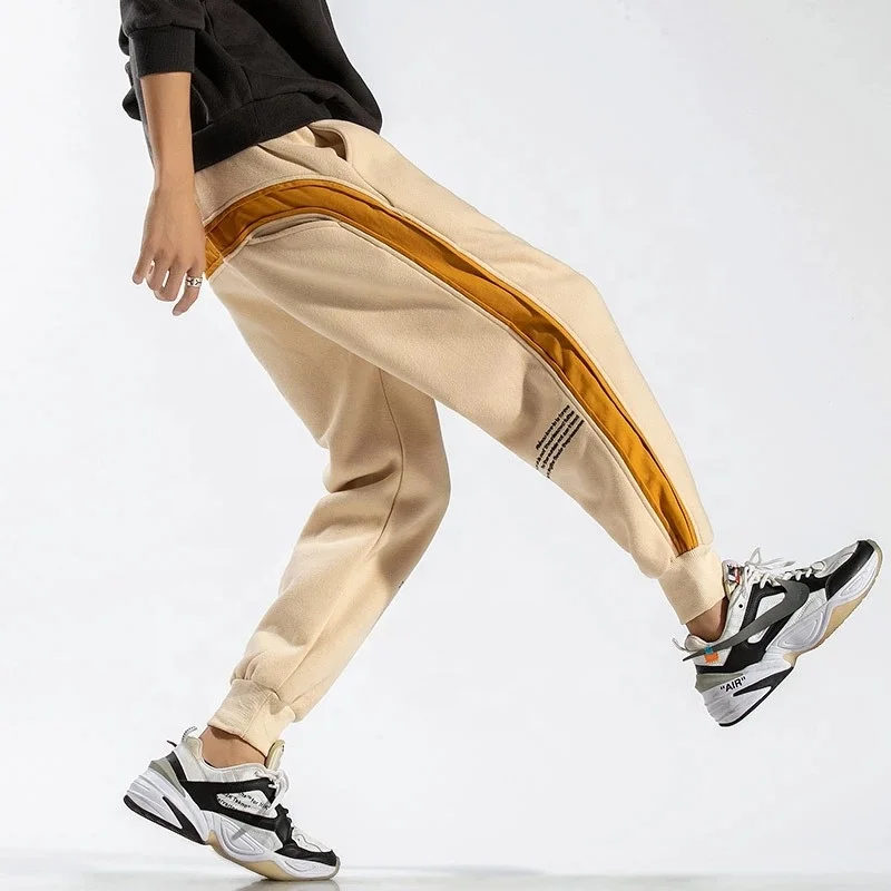 OEM Side Striped Sweatpants Men 2021 Brand New Jogger Pants Men Fashion Streetwear Hip Hop Trousers Male Loose Fit Harem Pants