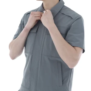 Unisex Blue Navy Spandex Workshop Auto Repair Summer Labor Protection Work Uniform Overalls