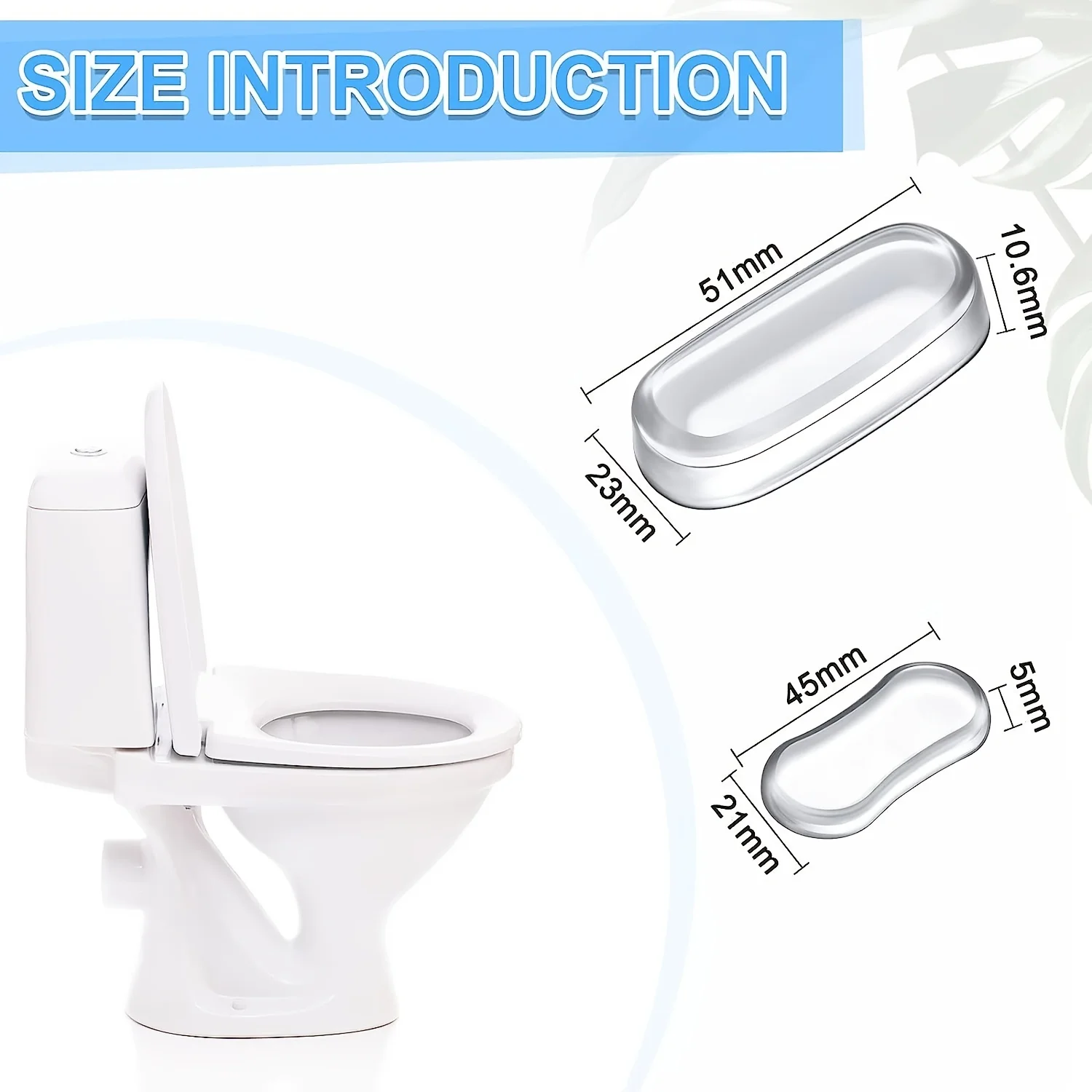 Toilet Seat Bumper For Bidet Attachment Strong Adhesive Toilet Seat