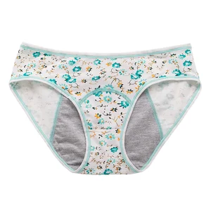Wholesale Small Floral Ladies Menstrual Underwear Leak-proof  Girls Menstrual Period  Waterproof Underwear