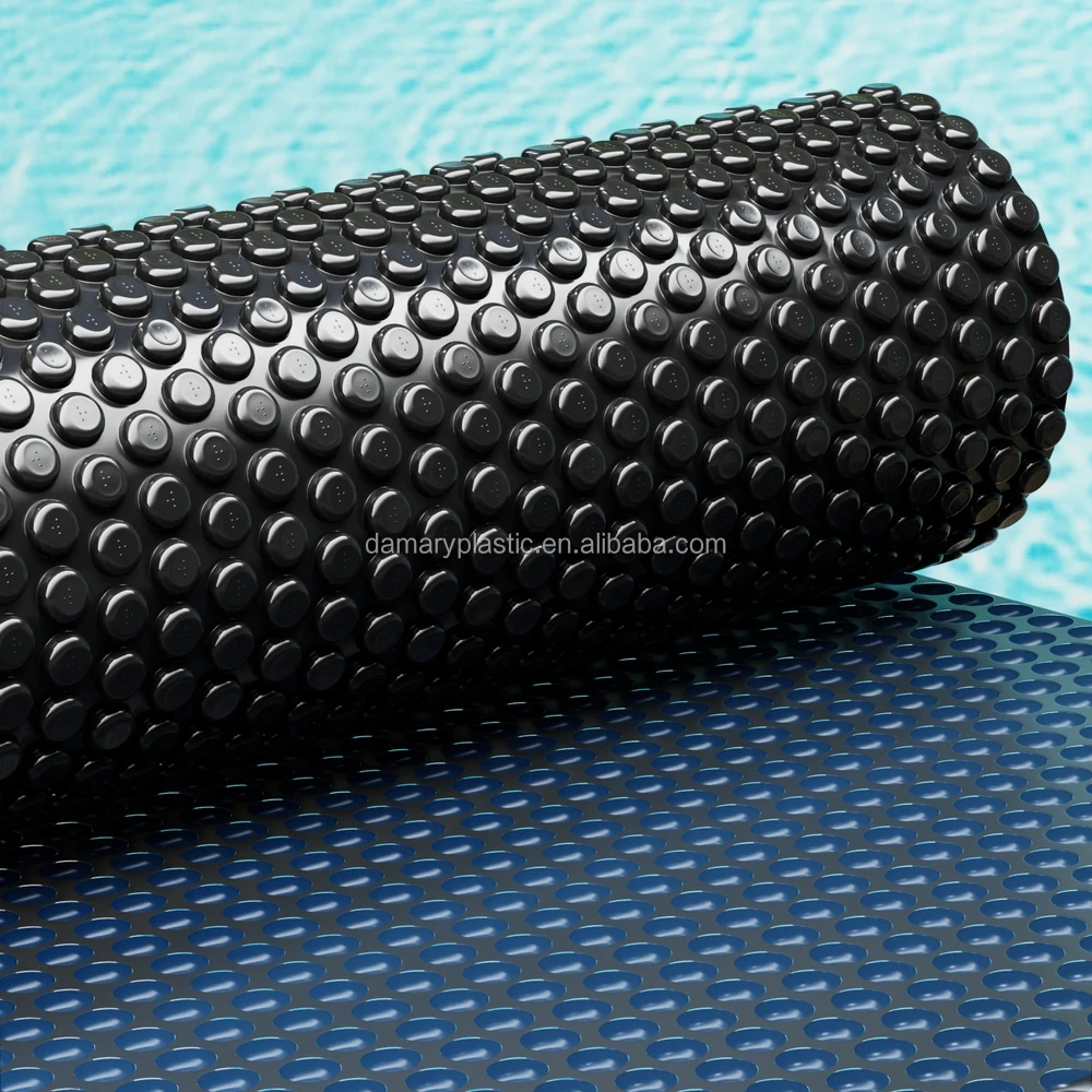 Premium 400um Schwarze Solar Pool Cover Energy Efficient Heatsink Saving Algae Growth Preventing Various Pool Reels supplier