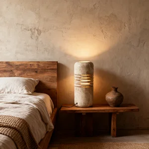 JACKSUN Creative Yellow Cave Stone Style Modern LED Dimmable Table Lamp High-Level Villa Bedroom Homestay Model Room