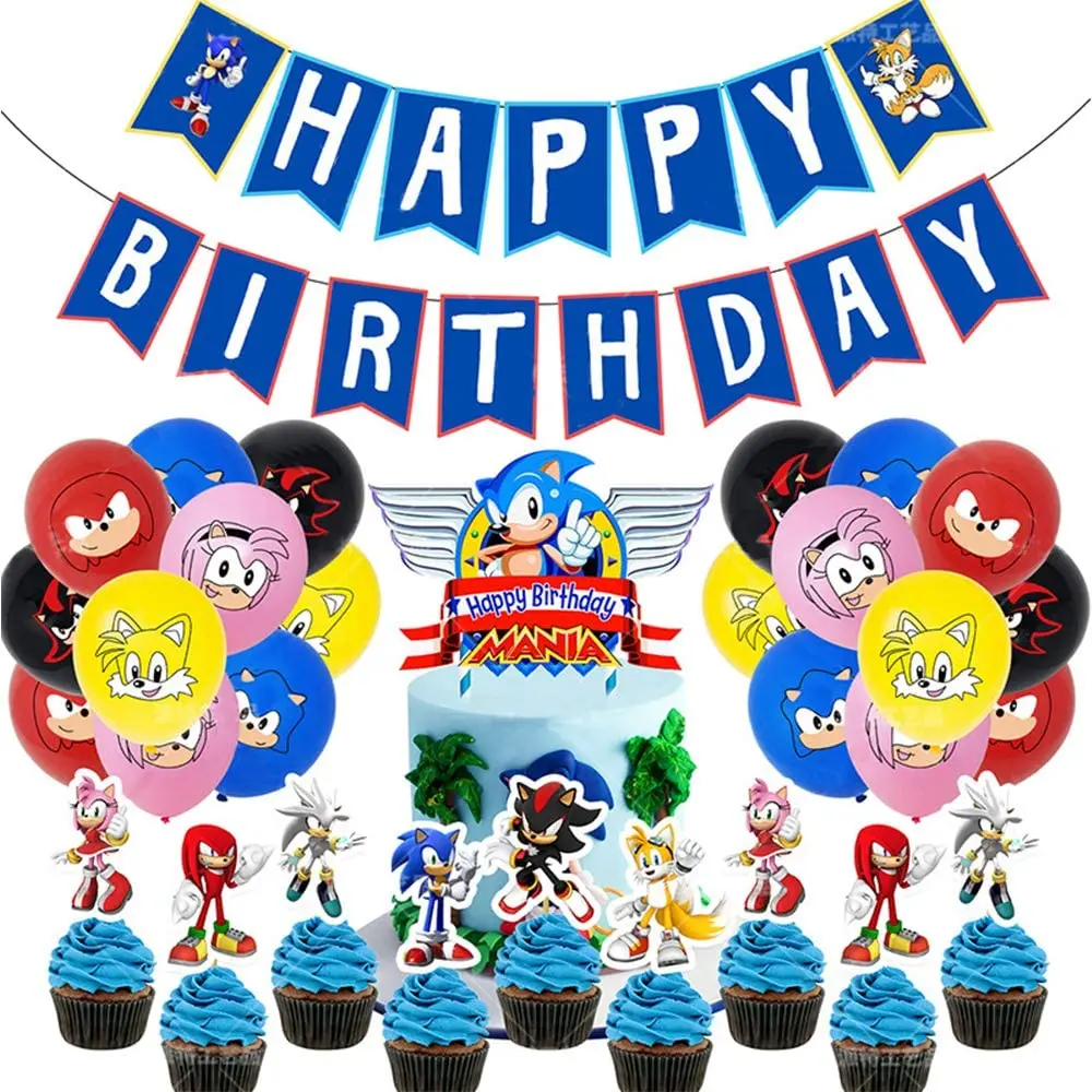 Sonic Cake Topper / Birthday Sonic / Sonic Birthday Party/ 