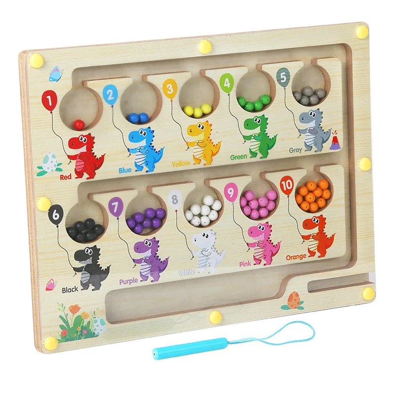 Magnetic Color and Number Maze Montessori Fine Motor Toys Magnetic Counting Board Game jouets pour enfants