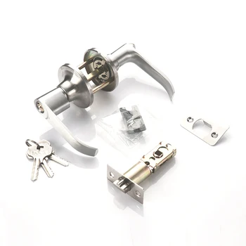 China Factory Aluminum Cylindrical Lock Set for Bathroom Door Zinc Tubular Lever Lock for Bedroom Kitchen-for Argentine Market