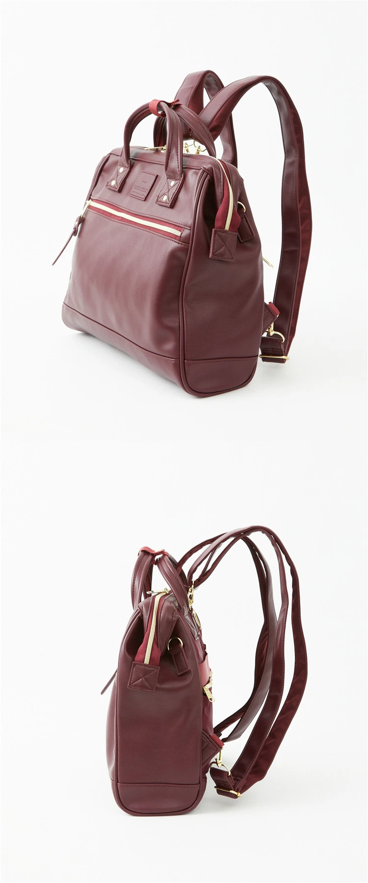 Japanese Leather 3WAY Boston Cross Sling Shoulder Bag Handbags Unisex Mochilas travel school college Backpack Minimalist Bolsos