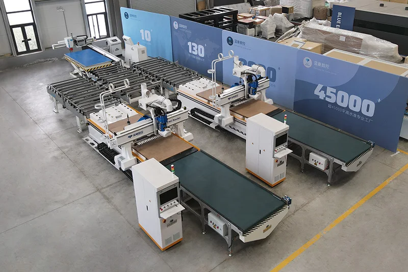 Panel Furniture Production Line Nesting Cnc 1325 2030 Atc Auto Loading and Unloading Woodworking Machine for Kitchen Cabinets