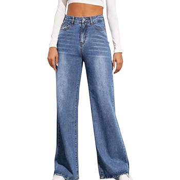 wholesale  new retro high-waisted denim jeans   plus size women's jeans for  jeans femme