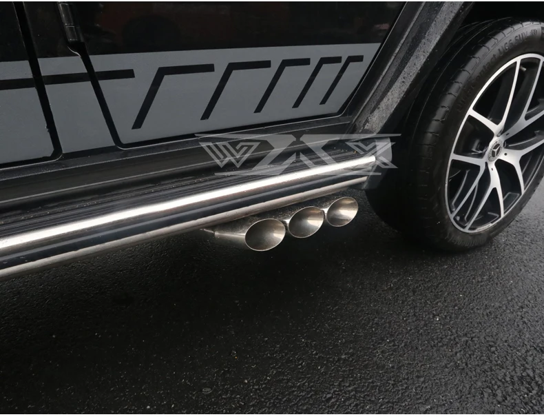 WAX Factory Exhaust Muffler Valve Control Exhaust For Mercedes-Benz w463 G500 G55 G63 G65 1999-2019 Side Outlets Catback Exhaust