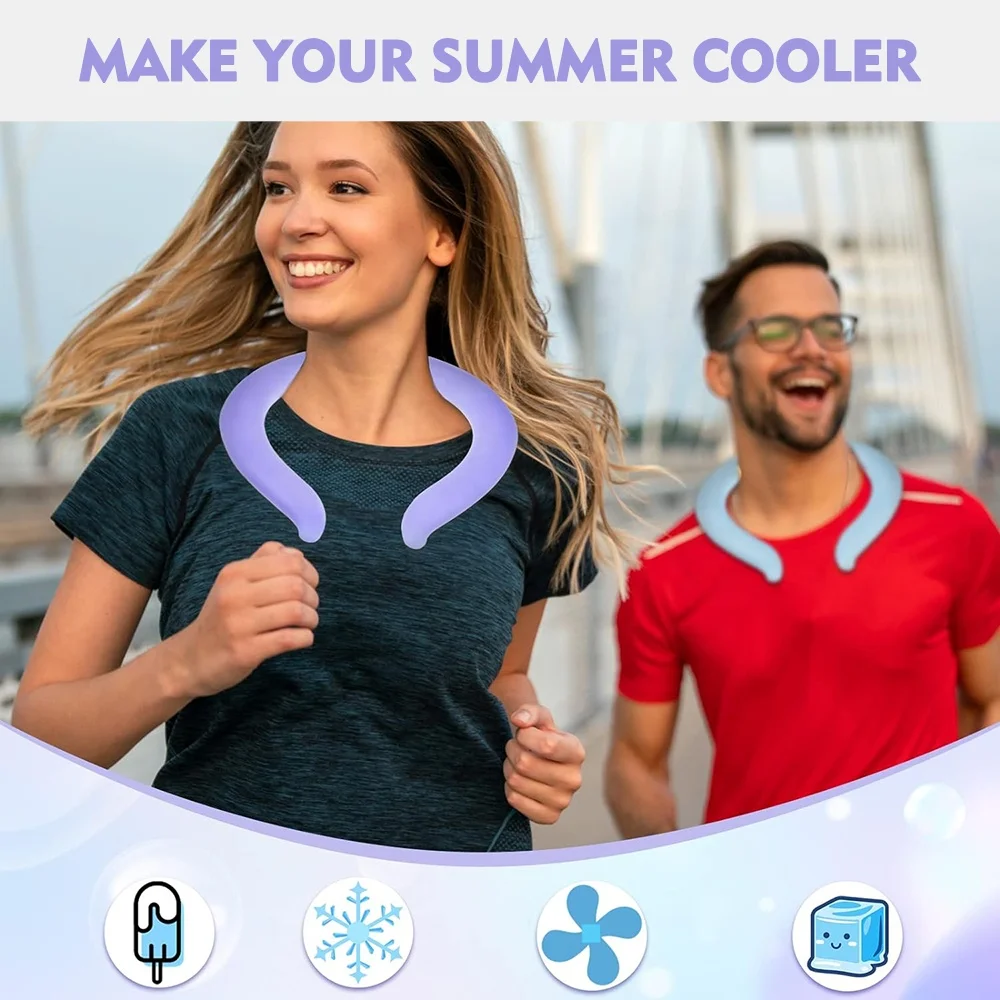 Reusable Neck Cooler Neck Cooling Tube for Summer Outdoor Indoor Cooling and Heat Dissipation Wearable Cooling Neck Wrap