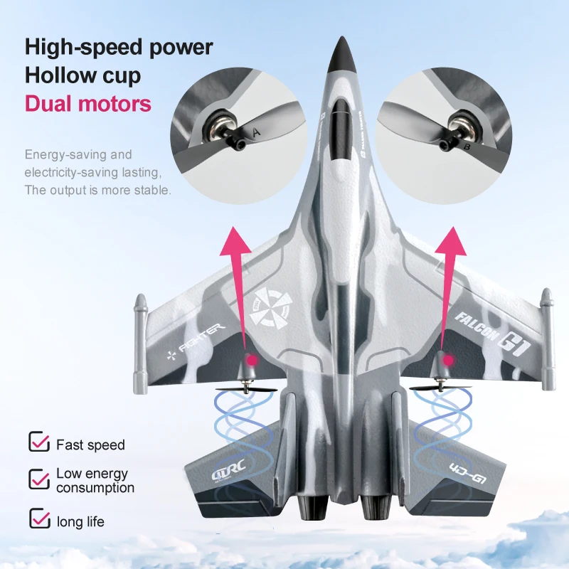 ラジコン飛行機　電動グライダー ラジコングライダーG1VS Su3534フォーム飛行機2.4g戦闘機モデル