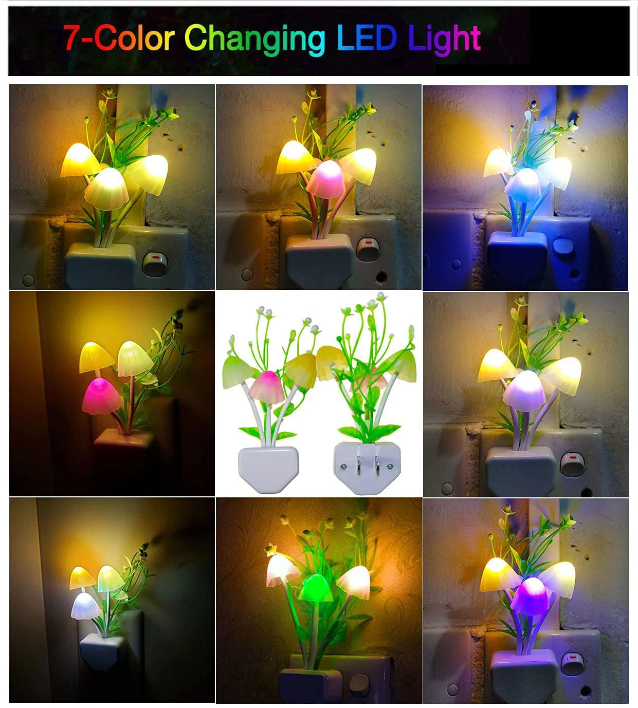 Sensor Led Night Light Plugin Lights For Kids Adults. Cute Dream