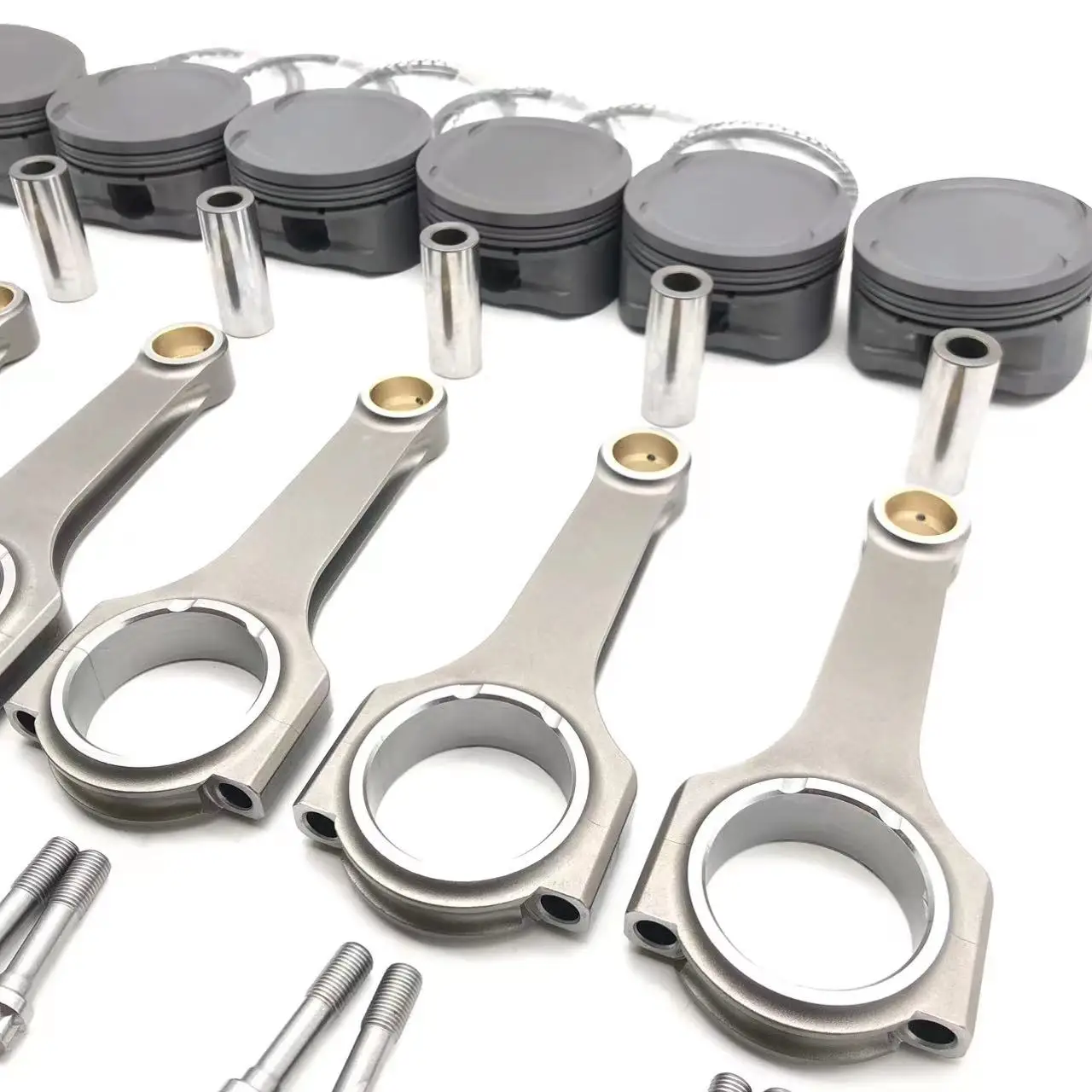 M104 forged piston and h beam forged connecting rods kit for mercedes