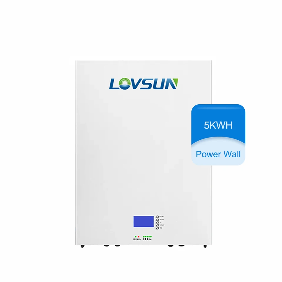 Lovsun powerwall Hybrid Grid 48V LiFePO4 Lithium ion Battery 10KWh Solar Home Energy Storage System 48V powerwall