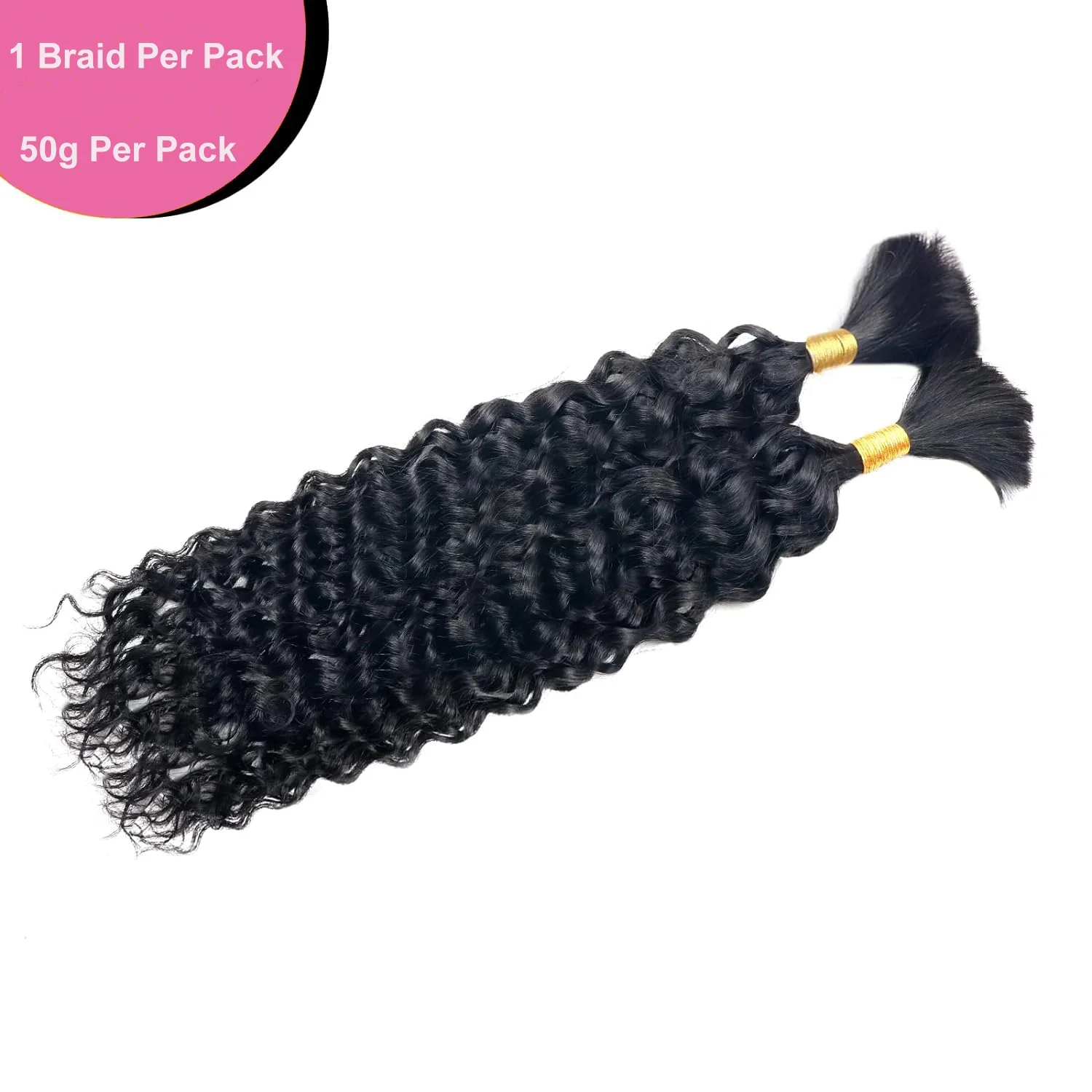 Bulk Human Hair Deep Wave Hair For Braiding 100% Unprocessed Brazilian Remy Hair Extensions_voghion.com