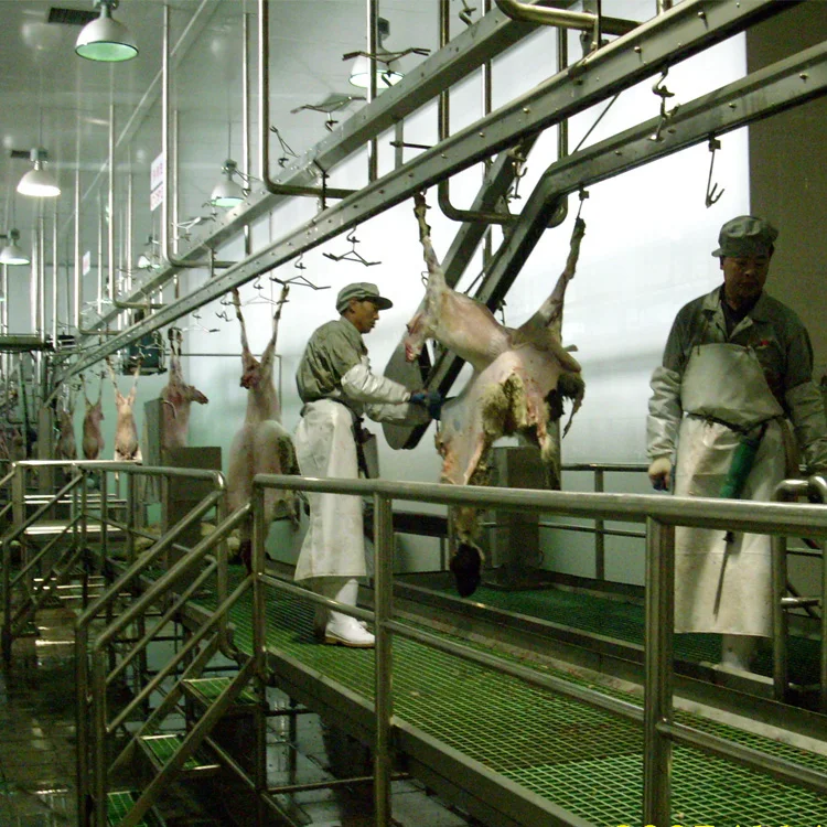 Sheep slaughtering equipment-lamb and sheep automatic bleeding line bleeding conveyor