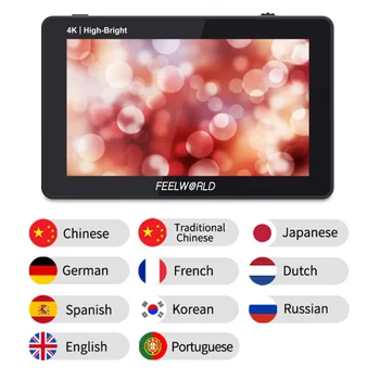 FEELWORLD F6 PLUSX 5.5 Inch Camera Monitor High Bright 1600nit Touch Screen DSLR Camera Dslr Field Monitor detail image
