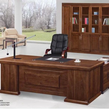 Popular Big Wooden Office Table With Side Table/large Executive Desk A ...