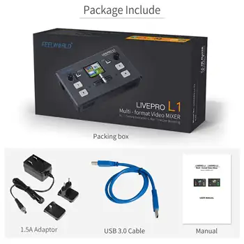 FEELWORLD LIVEPRO L1 V1 Live Video Switcher Multi-camera Production Support PC/APP Remote Control Factory Price product image
