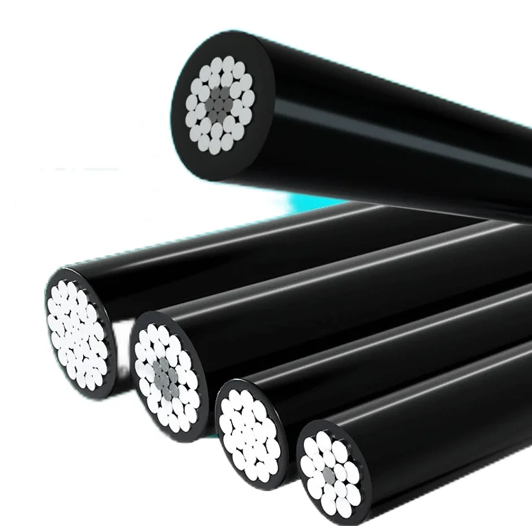 Aluminum core PVC insulated overhead cable XLPE Insulated PVC Jacked Overhead ABC (Aerial Bundle Cable) Cable