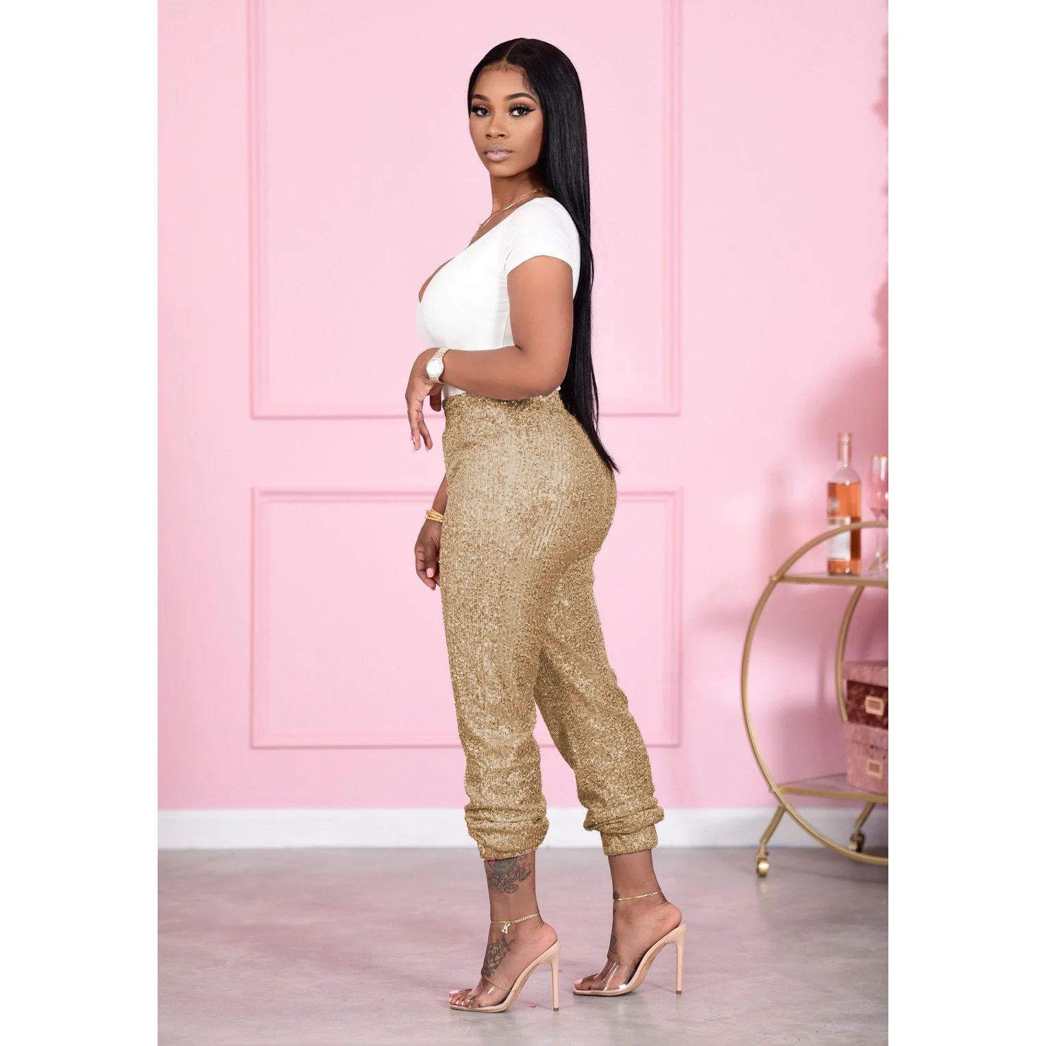 Hot Sale Autumn And Winter Ladies Casual Bottom Leggings Women Sequin Pants  Club Night Black Sequin Pants Glitter - Buy Ladies Casual Bottom Leggings  Women Sequin Pants,Club Night Black Sequin Pants Glitter,Hot