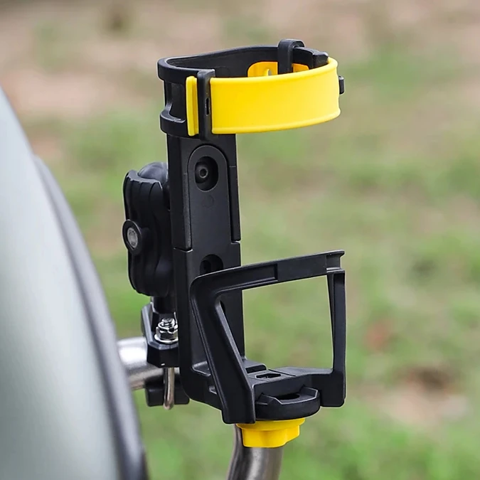 SMNU Adjustable Black Aluminum Alloy Base Bike Hanging Rack Portable Outdoor Drink Bottle Holder Motorcycle