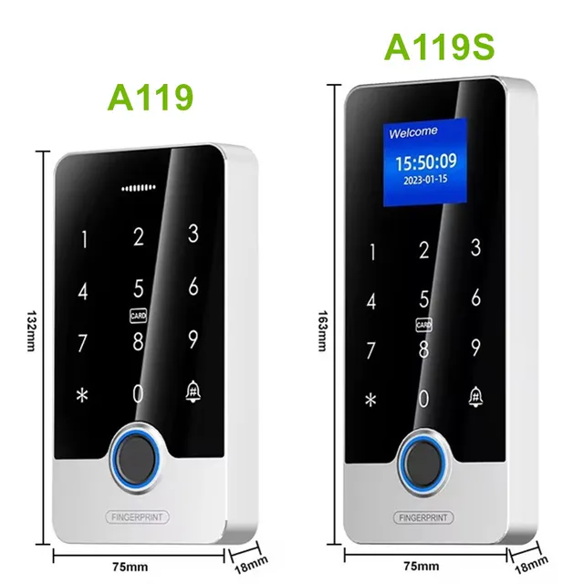 Tuya IP67 Waterproof Bluetooth Access Control System Standalone Keypad RFID Card Fingerprint Door Entry Access Outdoor