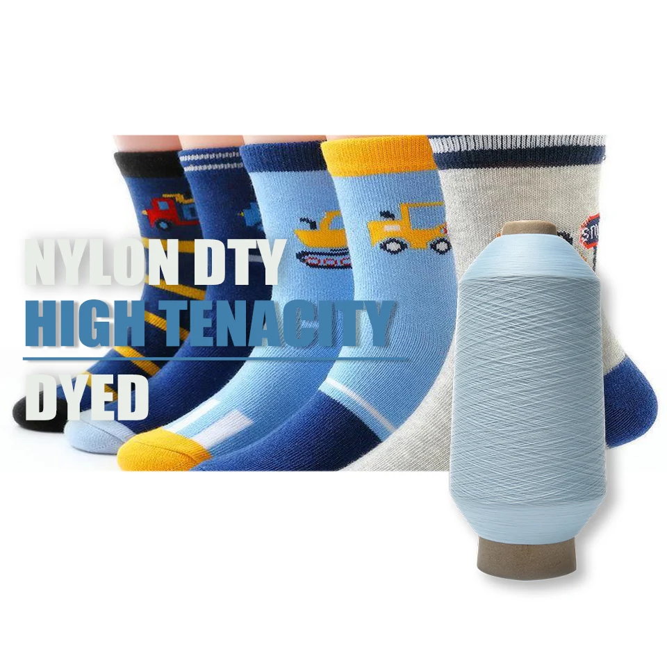 Wholesale Nylon 6 DTY Yarn 140D 140D/2 100% Polyamide Yarn Hank Dyed Color Yarn for knitting