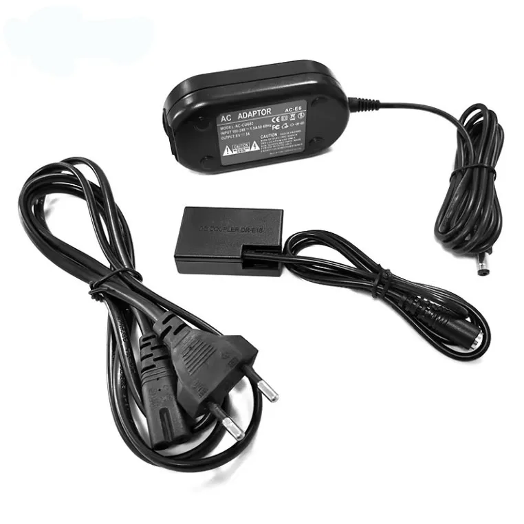 ACK-E18 Power Adapter for Canon EOS R50, R100, 750D, T6i