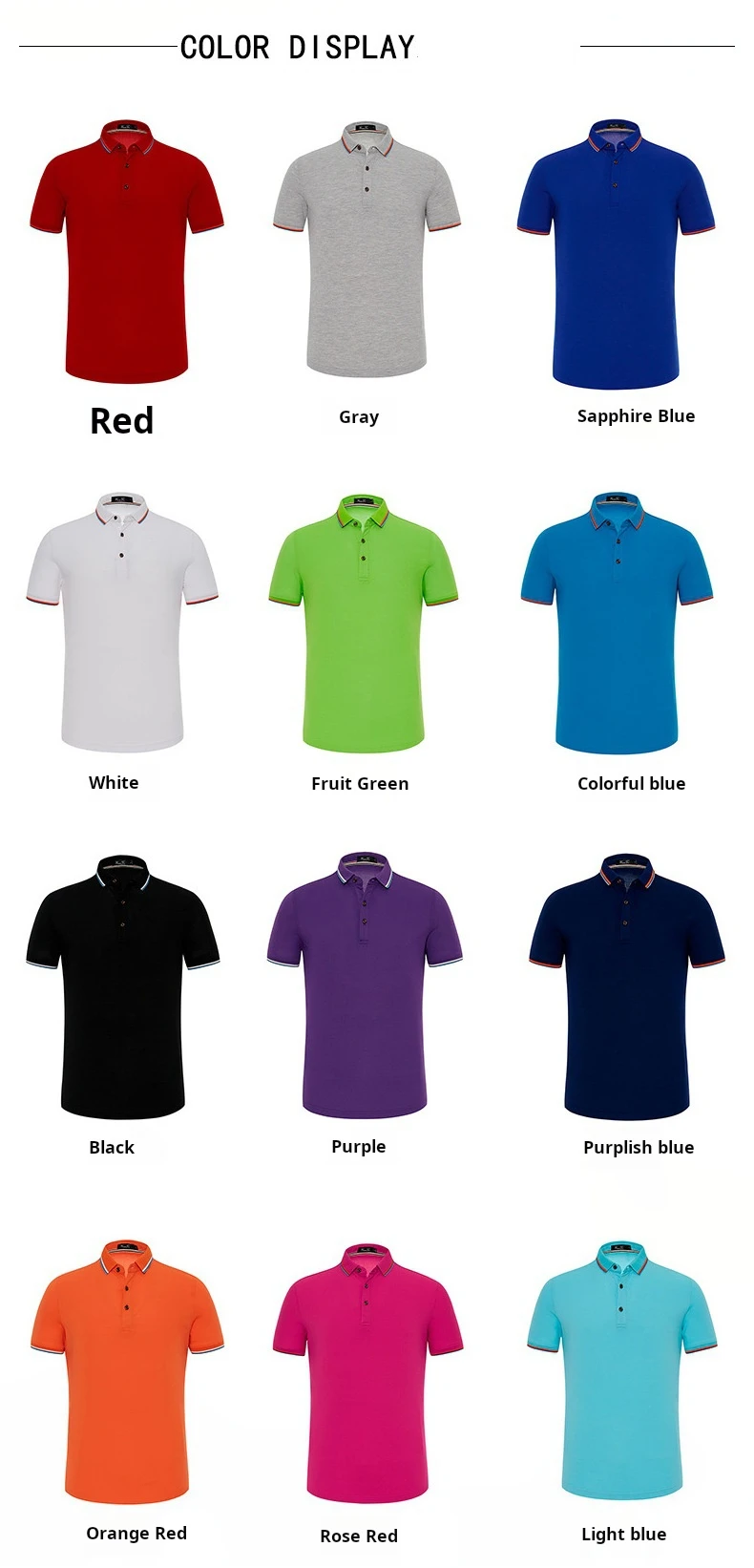 Best quality cotton Absorb sweat fabric polo shirts Unisex casual staff custom polo t shirts Anti-Shrink