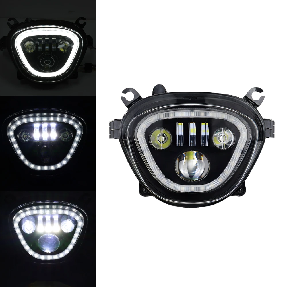 lo beam motorcycle headlight with halo for boulevardm109r vzr1800 m90 vz1500 2006 2019 projector headlight-3