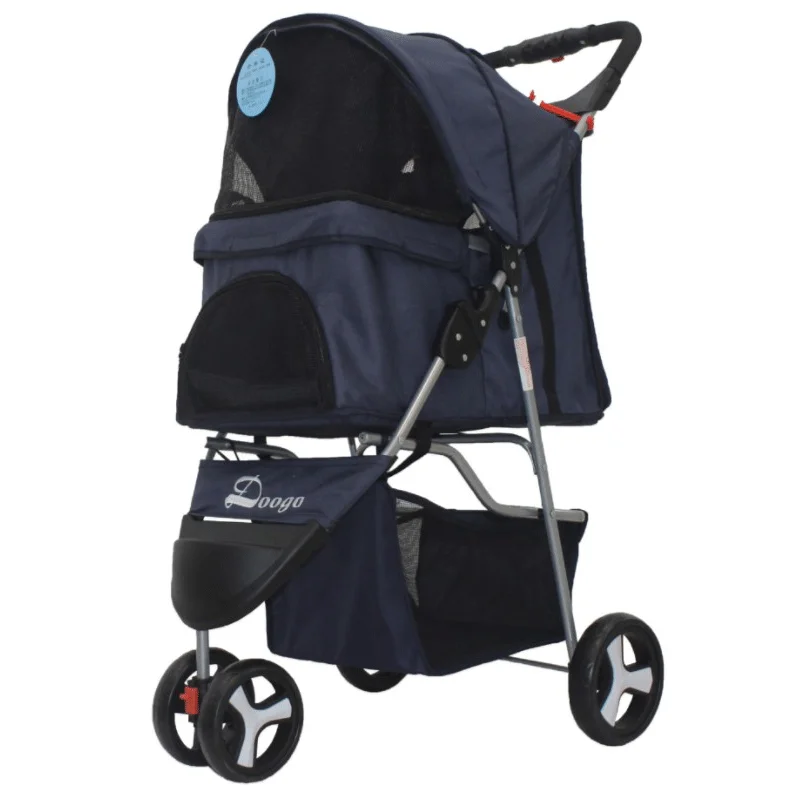 RTS Luxury Pet Stroller Travel 3 Wheel and 4 Wheel  Dog Strollers Small Dogs Pet Stroller for Dogs