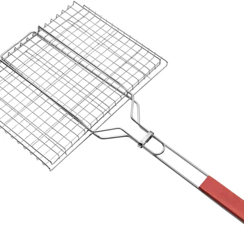 Portable BBQ Grill Net, Barbecue Grill Basket Tools, Grill Mesh for beef and Hamburger