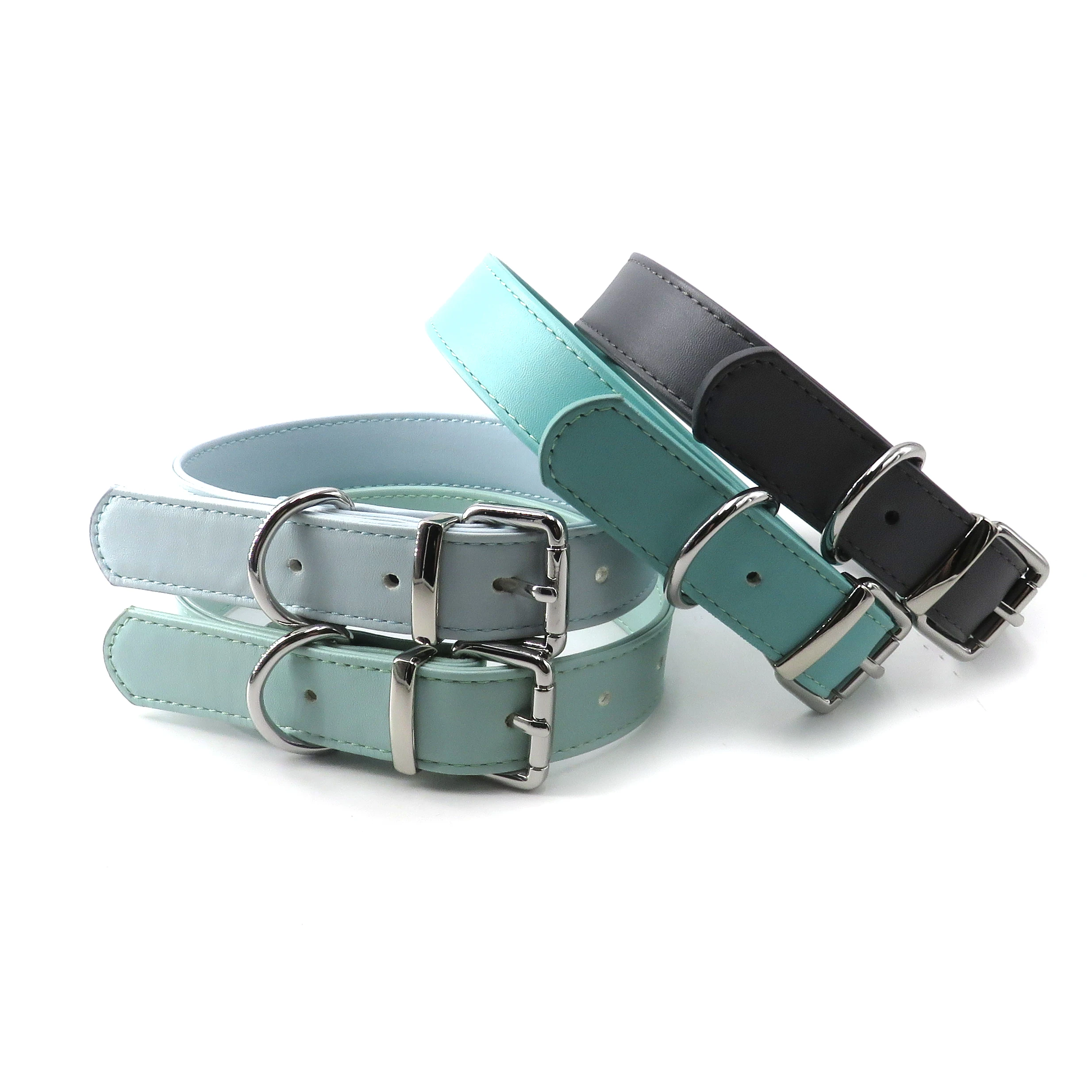 Luxury Pu Leather Pet Collar Custom Colors Softly Padded Waterproof